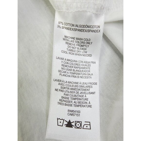 Calvin Klein Jeans Size Small Womens Oversized Baggy Loose White Logo Tag Shirt - Picture 9 of 15